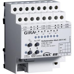 Rolluikactor 4-voudig AC 230 V hand KNX DIN-rail