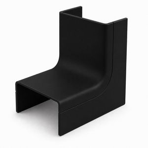 Doos a 2st. Systeem25 binnenbocht met bodemstuk 25x13mm zwart