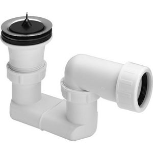 Douchebaksifon m. plug /stop+ losse bocht v. 52mm gat