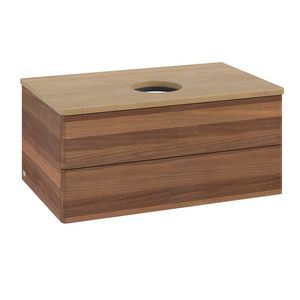 Wastafelonderkast Antao 800x360x500mm Warm Walnut K19011HM
