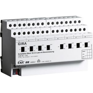 Schakelactor 8-v 16 A hand +stroom C-last KNX DIN-rail
