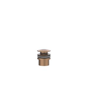 Design afvoerplug 1.1/4" stop&go geborsteld mat koper