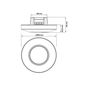 Universele op- /inbouw aanwezigheid detector 2 kanaals 9m