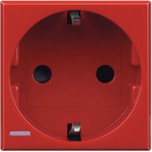 Contactdoos 2P + A schuko rood Axolute