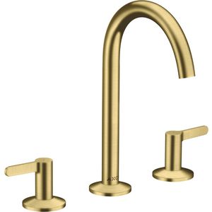 Wastafelmengkraan AXOR One 3-gats 170 rechte grepen PO Brushed Brass