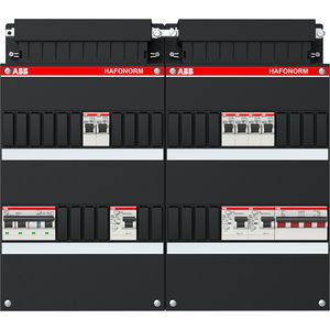 Groepenkast 6x achter 3x 30mA = HS + C 3-fasen