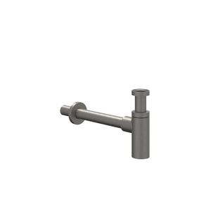 Designsifon 1.1/4" hoog model   geborsteld metal black PVD