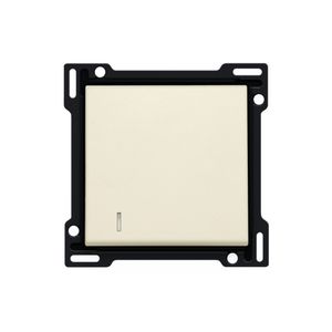 Afwerkingsset lens enkelvoudige schakelaar/knop cream