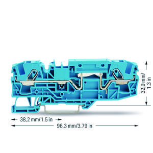 2-draads rijg 6mm² test blauw 2006-1604 VVE=25