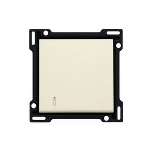 Afwerkingsset lens enkelvoudige schakelaar/knop cream