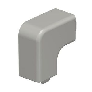 Deksel platte hoek 20x20mm polyvinylchlorid steengrijs VVE=4