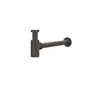 Designsifon 1.1/4" rvs geborsteld carbon black