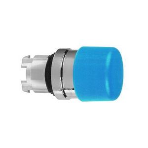 Drukknop paddestoel 30mm Terugverend 22mm Ongemarkeerd Blauw