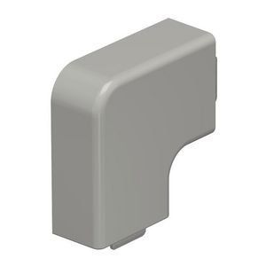 Deksel platte hoek 15x30mm polyvinylchlorid steengrijs VVE=4
