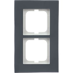 Afdekraam 2v carat-porselein antraciet