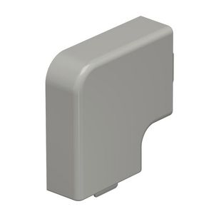Deksel platte hoek 15x40mm polyvinylchlorid steengrijs VVE=4