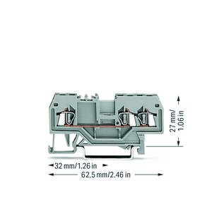 3-draads rijgklem 1,5mm² Markering mid. grijs 279-681VVE=100