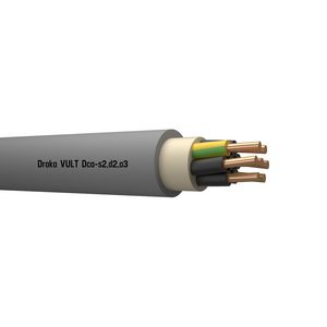Haspel a 500m. installatiekabel VULT YMvK Dca 0,6/1kV gy# 7G1,5mm² (geel/groen - zwart met witte nummering)