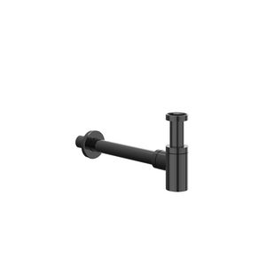 Designsifon 1.1/4" laag model zwart chroom