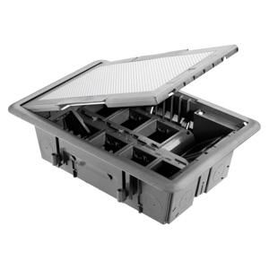 ONDERVLOERCONTACTDOOS - INOX DEKSEL - 16 MODULE SYSTEM