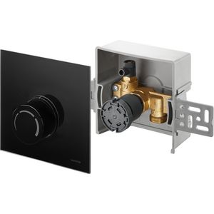 Retourtemperatuurregeling Unibox RTL glas zwart