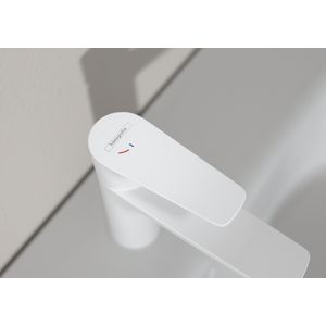 Wastafelmengkraan 110 1-hendel Talis E CoolStart 71714700 mat wit