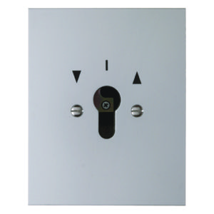 Jaloezieschakelaar 2-polig voor sleutelcilinder inbouw gegot