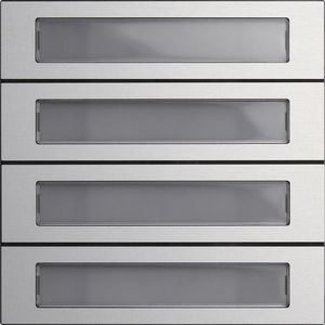 Belknopmod. 4-v System 106 aluminium(geanod.)