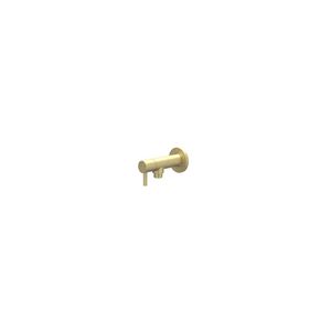 Hoekstopkraan 1/2" x 3/8" geborsteld mat goud