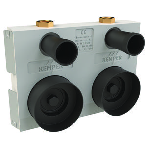 RG120-DUO afsluiter-watermeter-montageblok BRUNATA DN20