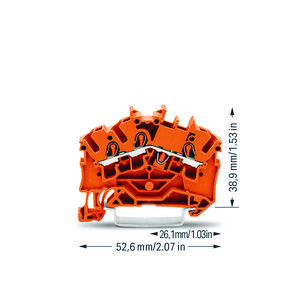 3-draads rijg 2,5mm² voor Ex e II-oranje 2002-6302 VVE=100