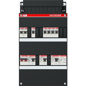Groepenkast 5 groepen achter 3x 30mA + FT + HS 1-fase