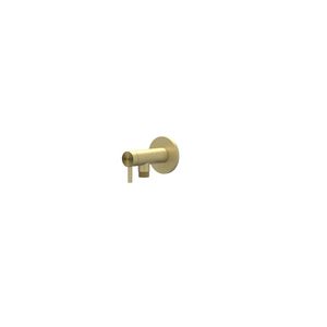 Hoekstopkraan 1/2" x 3/8" rvs geborsteld mat goud