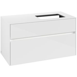 Wastafelonderkast Collaro 1000x548x500mm Glossy White C111B0DH