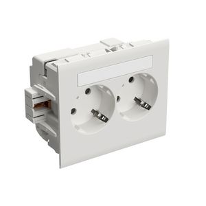 Wandcontactdoos 2-V BM SB RAL9003 VVE=10