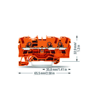 3-draads rijg 4mm² voor Ex e II-oranje VVE=50