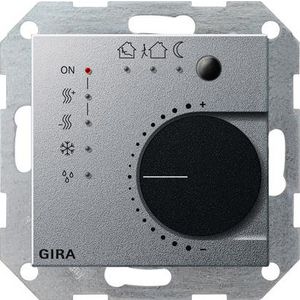 Thermostaat drukcontactinterface/F 4-voudig KNX System 55 kl.alum.