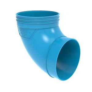 Bocht lijm 90° PVC luchtverdeelsysteem VENTIZA blauw Ø160mm mof/spie