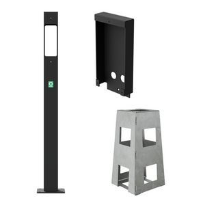 Montagepaal, incl Sokkel, incl 2x Peblar mont.