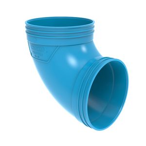 Bocht lijm 90° PVC luchtverdeelsysteem VENTIZA blauw Ø160mm mof/mof
