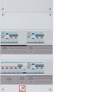 6-groepenverdeler, HS, 3x ALS 63A +PV HACO 16A/300mA , 1/3f