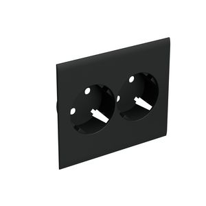 Wandcontactdoos UM afdekplaat RAL9017 VVE=20
