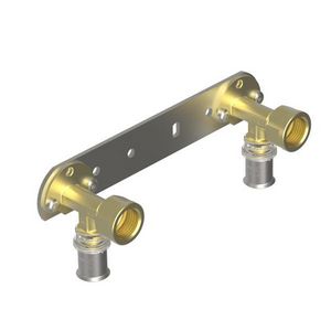 Muurplaat dubbel TIGRIS M5 2x 20x1/2"bn. roteerbaar HOH 153mm