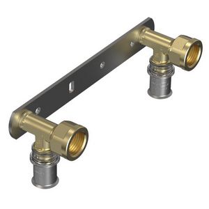 Muurplaat dubbel TIGRIS M5 2x 16x1/2"bn. roteerbaar HOH 153mm