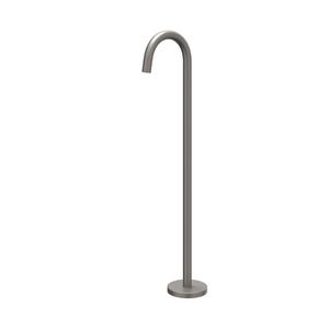 Baduitloop vrijstaand 1/2" geborsteld metal black PVD