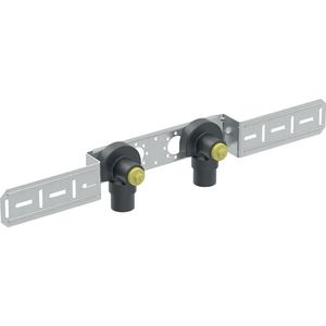 Muurplaat FLOWFIT pers 2x geluidisol hoh 100mm 16x1/2"bn.dr.