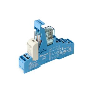 Interfacerelais 2 wisselcontacten 8A 24V DC Serie 48 blauw