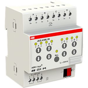 Jaloezieaktor KNX met handbediening 4-voudig DIN-rail