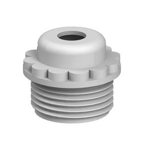 Schroefdraadnippel opening PG16 polyeth. li.grijs VVE=100