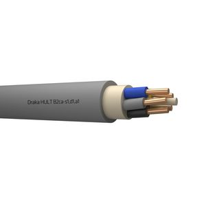 Haspel a 500m. HULT YMz1K B2ca 0,6/1kV gy# 5G2,5mm² (geel/groen-blauw-bruin-zwart-grijs)